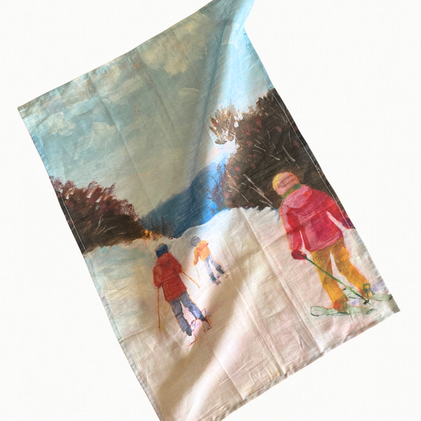 YANI LENEHAN - Linen Tea Towel - ON THE WAY TO THE CRUISER