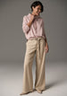 POL CLOTHING - Lou Belted Pant - PEBBLE