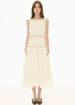 POL CLOTHING - Marlin Raffia Trim Dress - Ivory