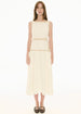 POL CLOTHING - Marlin Raffia Trim Dress - Ivory