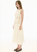 POL CLOTHING - Marlin Raffia Trim Dress - Ivory