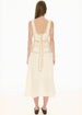 POL CLOTHING - Marlin Raffia Trim Dress - Ivory
