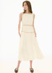 POL CLOTHING - Marlin Raffia Trim Dress - Ivory