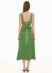 POL CLOTHING - Marlin Raffia Trim Dress - Green