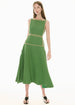 POL CLOTHING - Marlin Raffia Trim Dress - Green