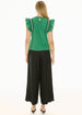POL CLOTHING - Nova Frill Top - Green