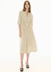 POL CLOTHING - Fable Shirt Dress - Ivory/ Ink