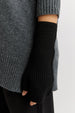 TOORALLIE - Fine Rib Open Merino Mitten - BLACK