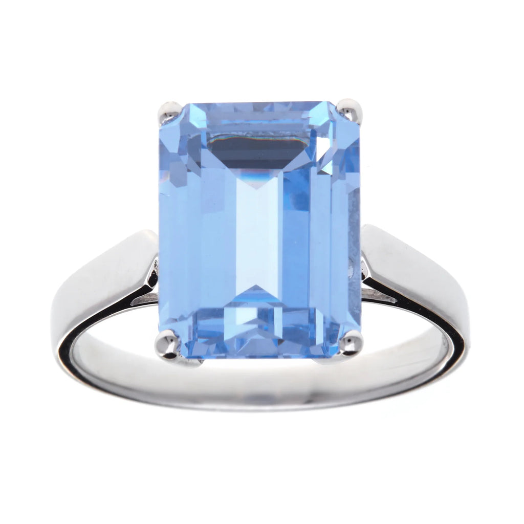 SYBELLA JEWELLERY - ADA BLUE CUBIC ZIRCONIA RING