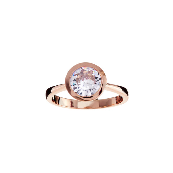SYBELLA JEWELLERY - AVERY BEZEL ROSE GOLD CZ RING