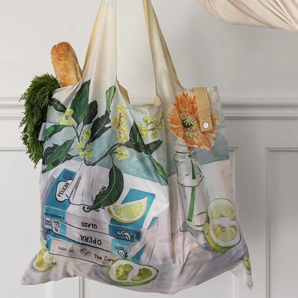 BESPOKE LETTERPRESS - Wattle & Citrus - Reuseable Large Shopping Bag