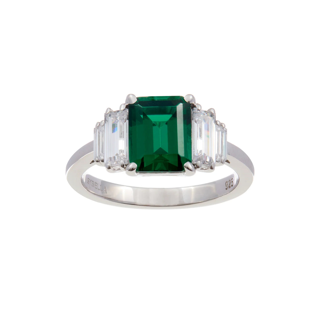 SYBELLA JEWELLERY - SOPHIE EMERALD GREEN CZ RING