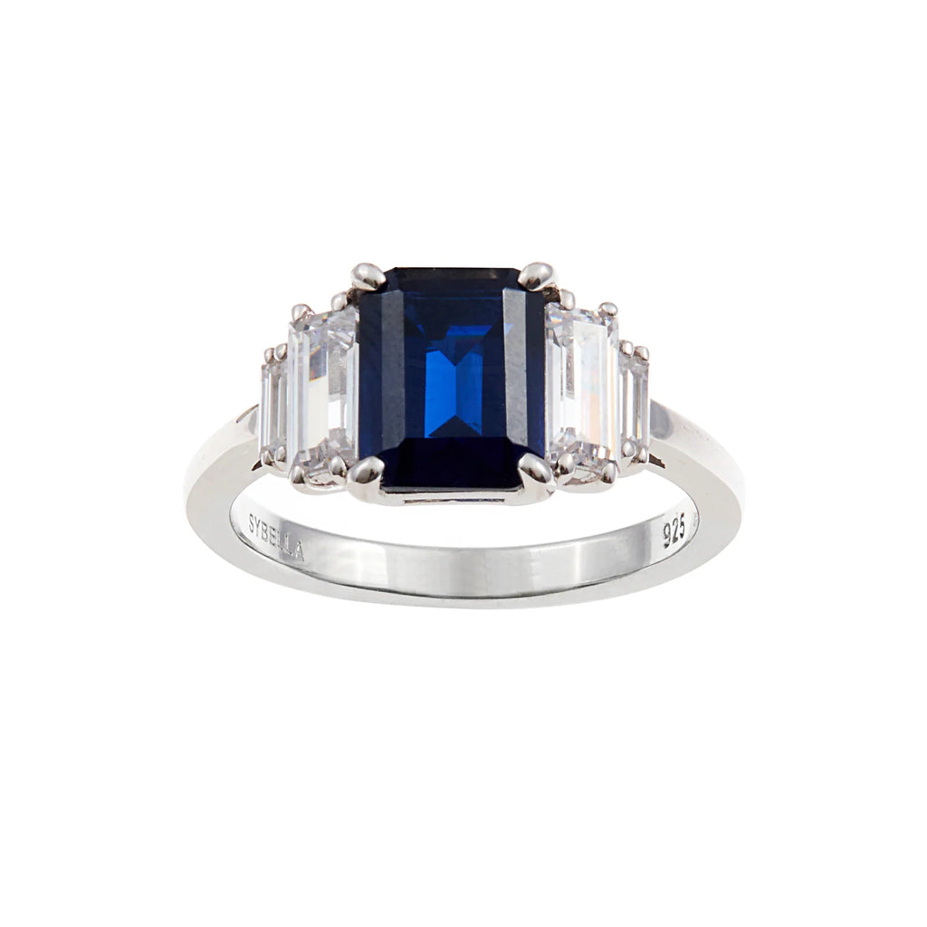 SYBELLA JEWELLERY - SOPHIE SAPPHIRE BLUE CZ RING
