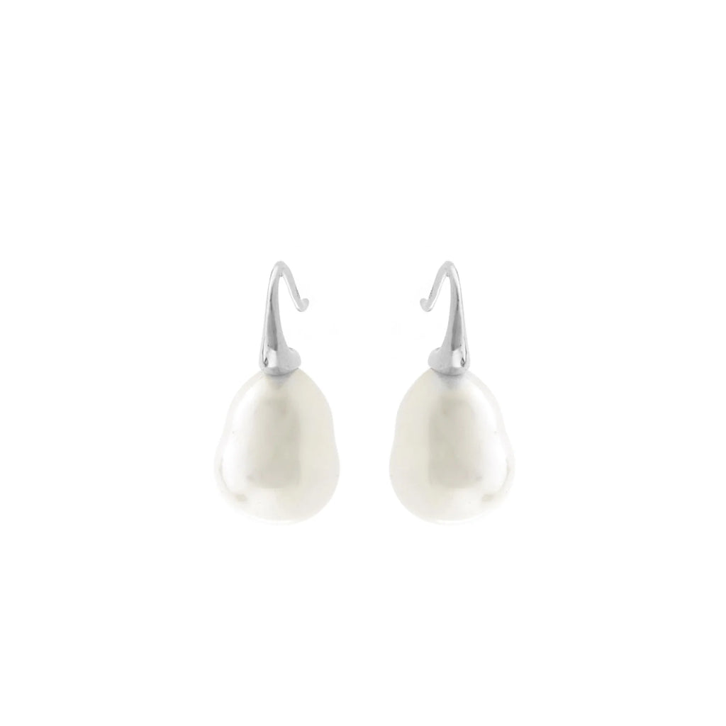 SYBELLA JEWELLERY - DARCY BAROQUE PEARL EARRINGS ON SILVER HOOK