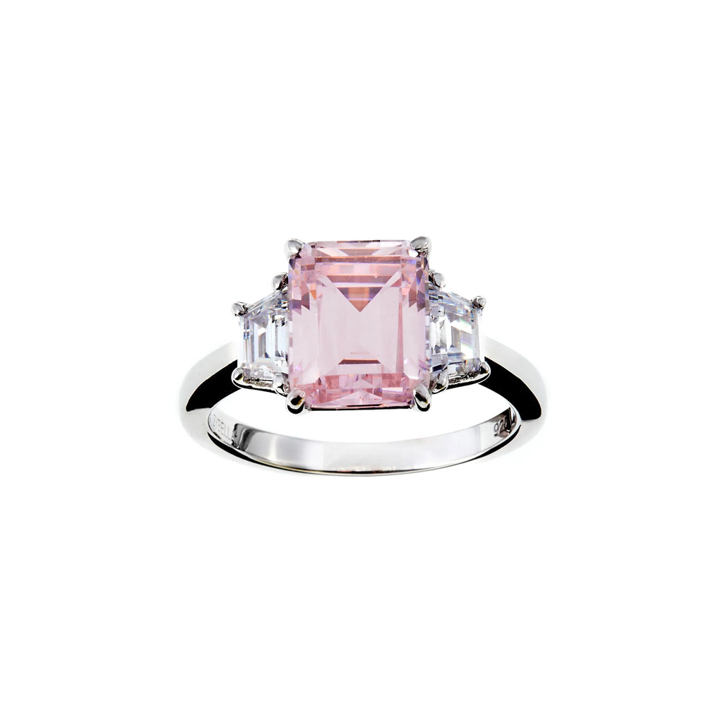 SYBELLA JEWELLERY - JOSEPHINE PALE PINK & CLEAR RING