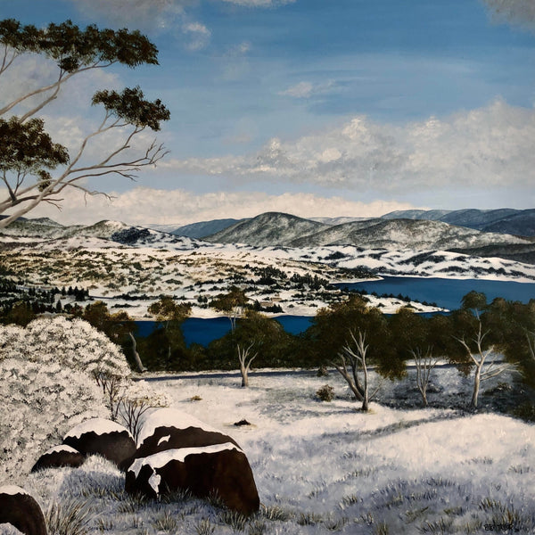 SNOW COVERED JINDABYNE by Peter Taylor