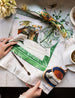 BESPOKE LETTERPRESS - April Blooms 100% Linen Tea Towel