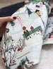 BESPOKE LETTERPRESS - The Christmas Village 100% Linen Tea Towel