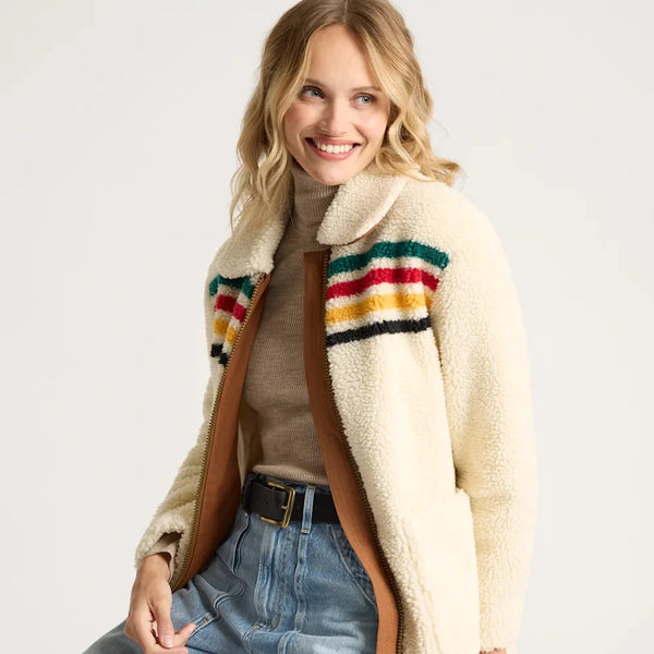 PENDLETON - GLACIER SUNSET - Fleece Jacket IVORY