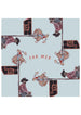 FAR MER by Whitney - "COWBOY BAR " SILK BANDANA  65cm x65cm