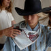 FAR MER by Whitney - "COWBOY BAR " SILK BANDANA  65cm x65cm