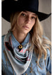 FAR MER by Whitney - "COWBOY BAR " SILK BANDANA  65cm x65cm