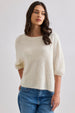MIA FRATINO - ERKIA TEE - Cashmere/Wool  - Polar White