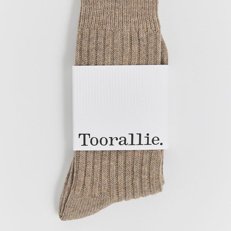 TOORALLIE - Merino Ribbed Socks - OAT