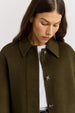 TOORALLIE - Button Front Wool Jacket - KALE