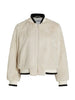 ENA PELLY FAUX FUR BOMBER JACKET - CREAM - SIZE 6 AU (Vintage)