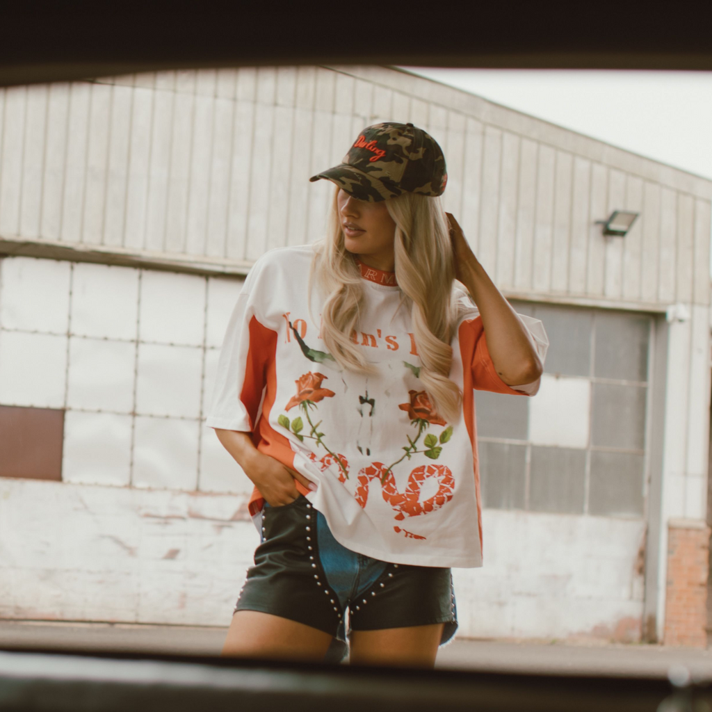 WHITNEY SPICER - Distressed Camo Darling Cap - CAMO