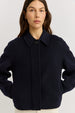 TOORALLIE - Button Front Wool Jacket - NAVY