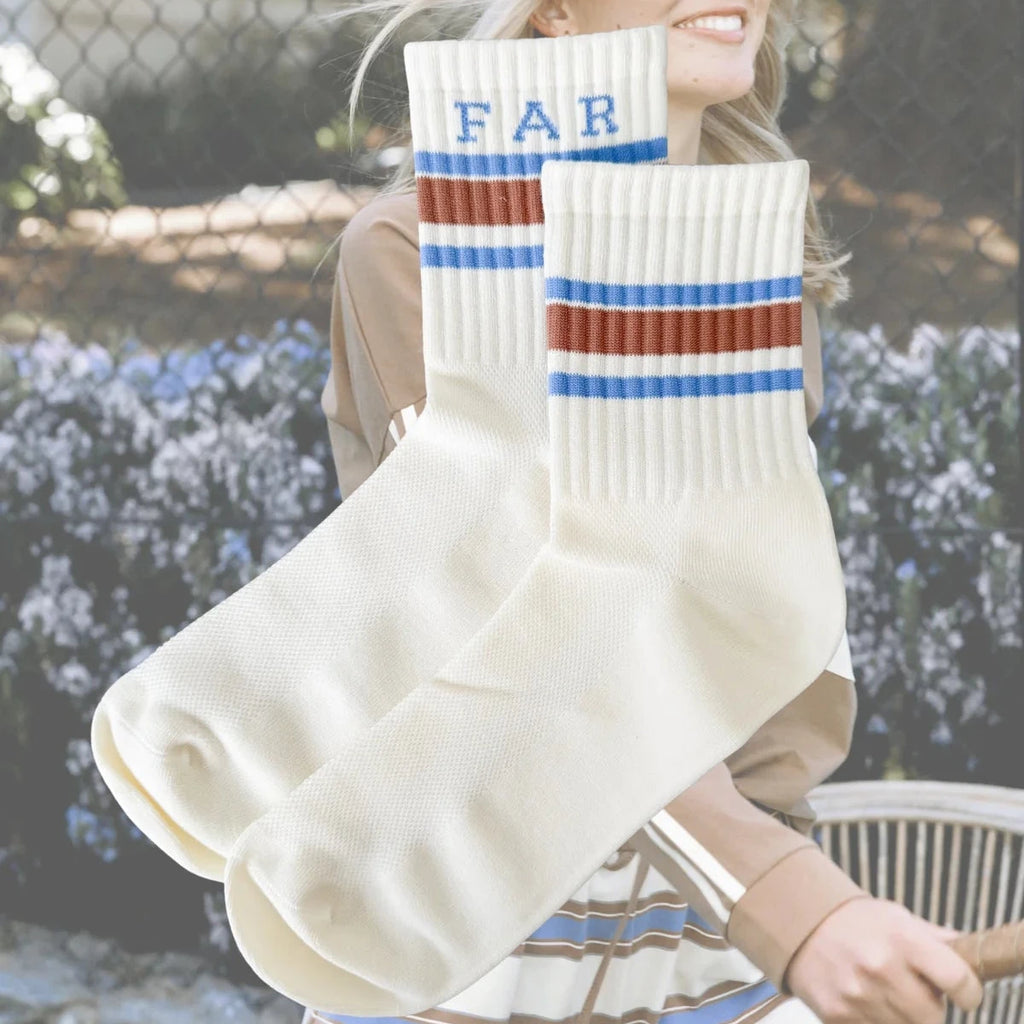 WHITNEY SPICER - CREAM CREW SOCKS