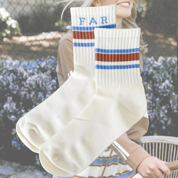 WHITNEY SPICER - CREAM CREW SOCKS