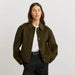 TOORALLIE - Button Front Wool Jacket - KALE