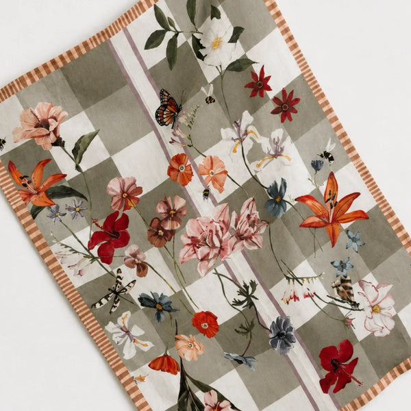 FAR MER by Whitney  - FLORA 100% Linen Tea Towel