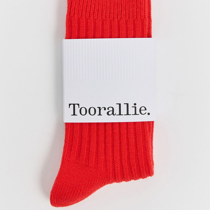 TOORALLIE - Merino Ribbed Socks - POPPY