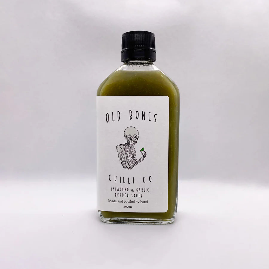 OLD BONES CHILLI CO - Jalapeño & Garlic Pepper Sauce - 200ml