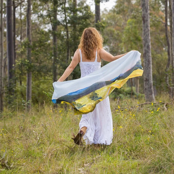 REBECCA RATH - Cotton & Silk Scarf - LUSKINTYRE LIGHT