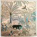 MAISON FANLI  Wool & Silk Scarf 70×70 - PANTHER BLUE