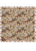 FAR MER by Whitney - " NO MAN'S LAND " SILK BANDANA  65cm x 65cm