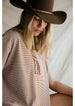 WHITNEY SPICER - Oversize Stripe Tee - CHOC/CREAM