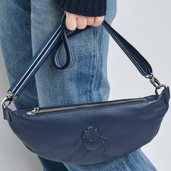 GABRIELE FRANTZEN - NAVY SCARAB Belt Bag