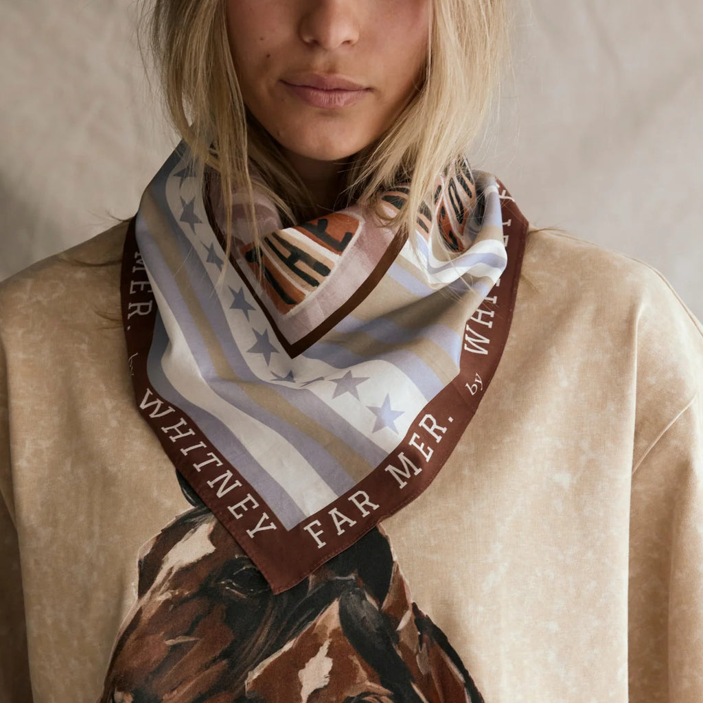 WHITNEY SPICER - Silk Scarf - STARS & STRIPES