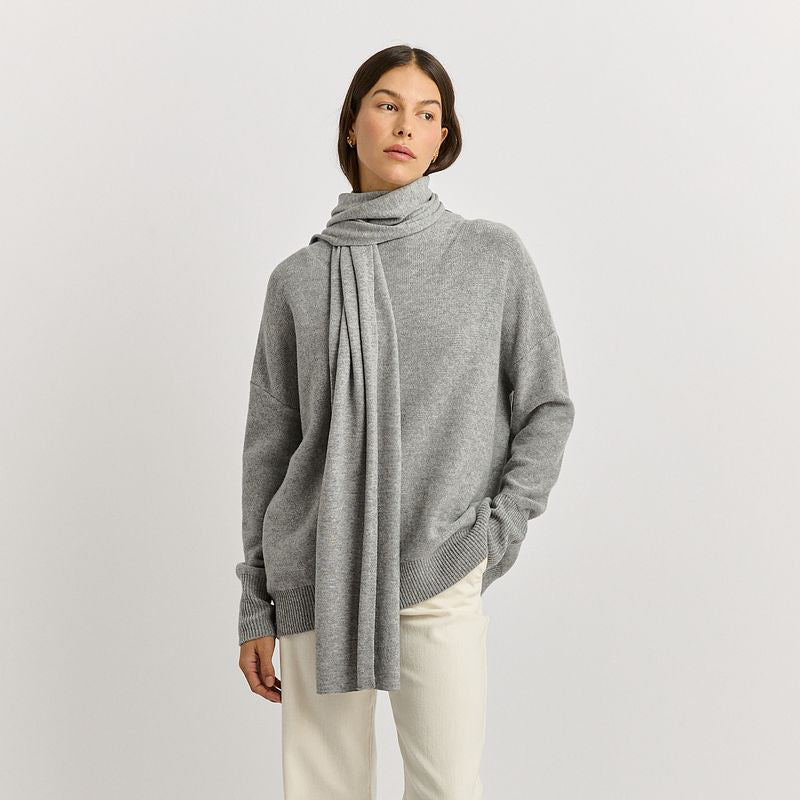 TOORALLIE - Extra Fine MERINO SCARF - Light Ash