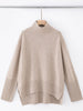 ALEGER No 7 Chunky Polo Cashmere Blend Sweater - FLAX