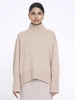 ALEGER No 7 Chunky Polo Cashmere Blend Sweater - FLAX