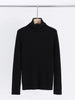 ALEGER No 32 Skinny Rib Polo Cashmere Blend - BLACK