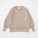 ALEGER No 43 Cashmere Blend Chunky Cropped Sweater - FLAX - XS
