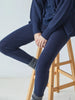 ALEGER No 46 - 100% Cashmere Classic Track Pant- MIDNIGHT